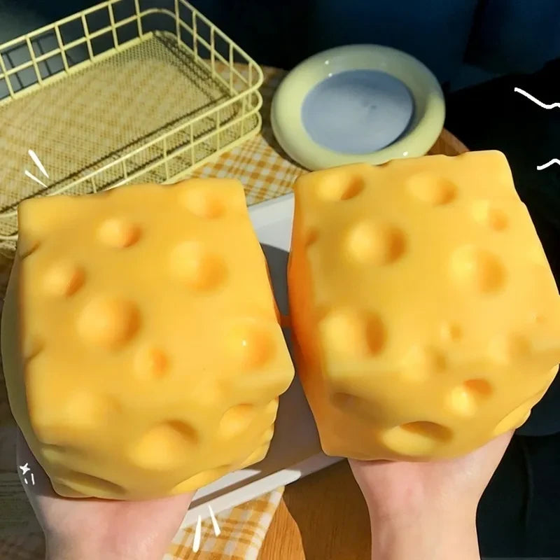 Giant Cheese Fidget Squeeze Toy